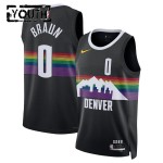 Maillot NBA Denver Nuggets Christian Braun Nike 2025-26 City Edition Noir Swingman - Enfant